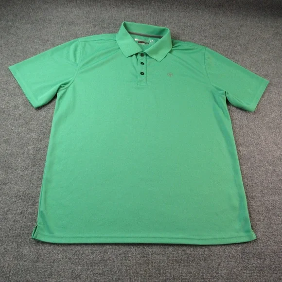 Ariat‎ Shirt Mens Large Green AriatTEK Heat Series Polo Performance Golf READ - Picture 2 of 12